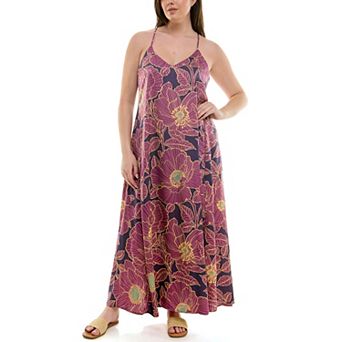 Women's Nicole Miller Maxi Satin Slip Dress