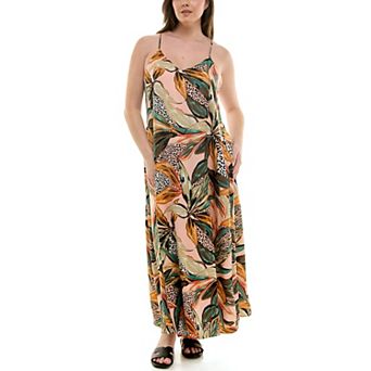 Women's Nicole Miller Maxi Satin Slip Dress