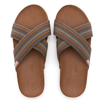 Feelgoodz Women's Zensole Cascades Double Strap Slide Sandals