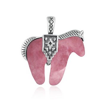 Southwest Spirit® Sterling Silver Rhodonite Jasper Spirit Horse Pendant