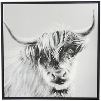 Stella & Eve Highland Cow Framed Canvas Wall Art