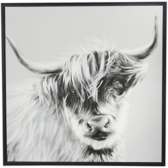 Stella & Eve Highland Cow Framed Canvas Wall Art