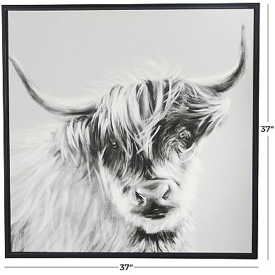 Stella & Eve Highland Cow Framed Canvas Wall Art