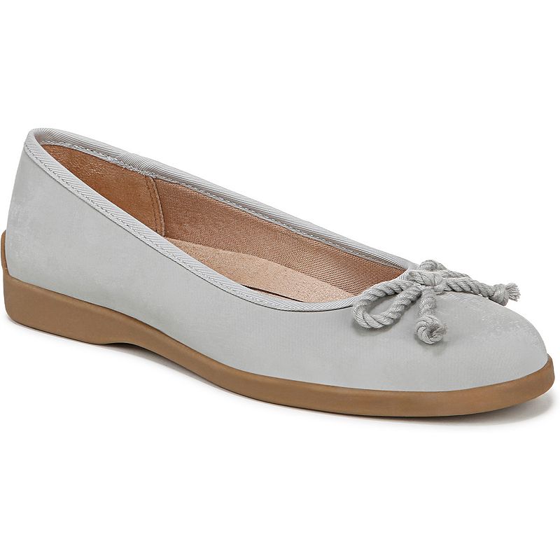 LifeStride Maura Women's Faux Leather Slip-On Ballerina Shoes, Size: 6.5, Gray Faux Leather