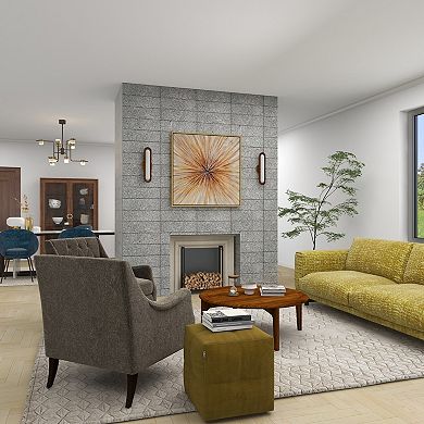 Stella & Eve Framed Radial Canvas Wall Art