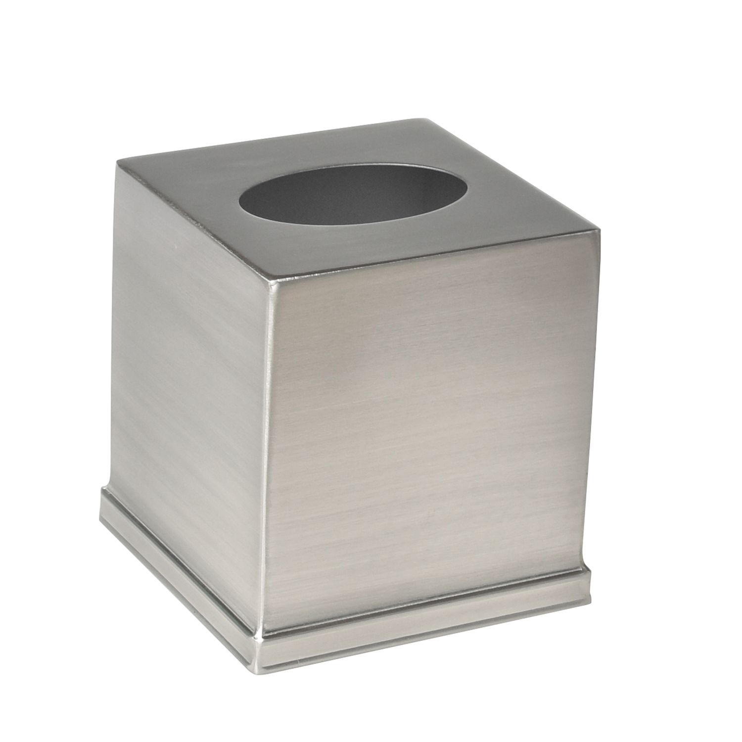 satin nickel tissue box cover