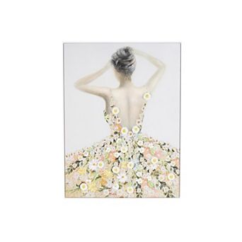 Stella & Eve 3D Daisy Flowers Framed Canvas Wall Art