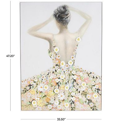 Stella & Eve 3D Daisy Flowers Framed Canvas Wall Art