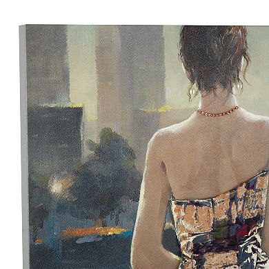 Stella & Eve 3D Fabric Dress Decorative Wall Art with Necklace