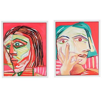 Stella & Eve Framed Abstract Canvas Wall Art 2 pc Set