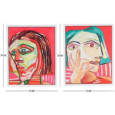 Stella & Eve Framed Abstract Canvas Wall Art 2-Piece Set