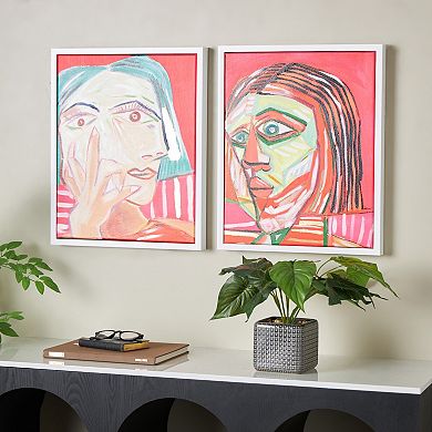 Stella & Eve Framed Abstract Canvas Wall Art 2-Piece Set