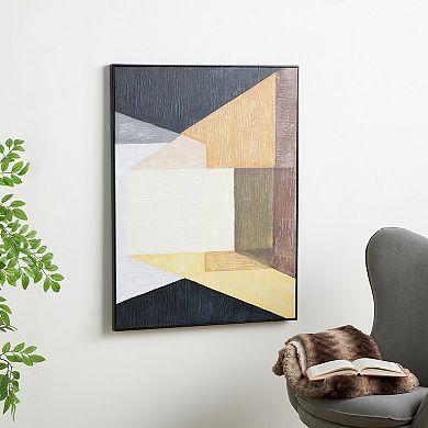 Stella & Eve Framed Color Block Shape Canvas Wall Art