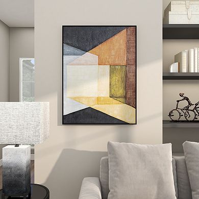 Stella & Eve Framed Color Block Shape Canvas Wall Art