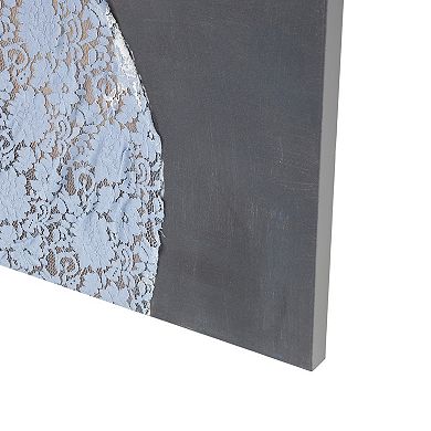 Stella & Eve Framed Wall Art with 3D Fabric Dress & Gold Jewels