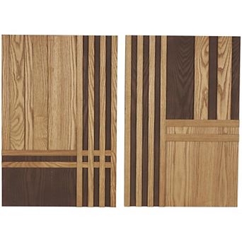 Stella & Eve Two-Toned Striped Wood Wall Decor 2 pc Set