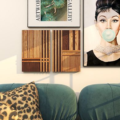 Stella & Eve Two-Toned Striped Wood Wall Decor 2-pc. Set