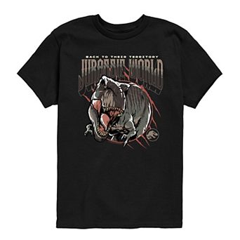 Boys 8-20 Jurassic World Rebirth T-Rex Back To Their Territory Graphic Tee