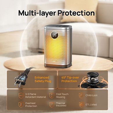 DREO 1500W Space Heater with Remote and Thermostat