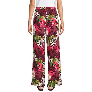 Women's Lands' End High Rise Wide Leg Pants