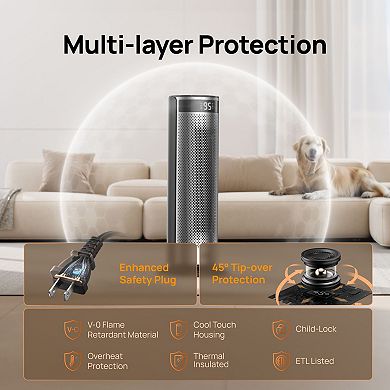 DREO 20 inch Portable PTC Space Heater with Remote