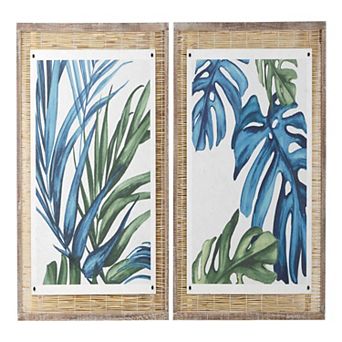 Stella & Eve 2 pc Dried Plant Framed Wall Decor Set