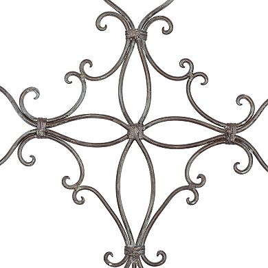 Stella & Eve Metal Scroll Cross Wall Decor