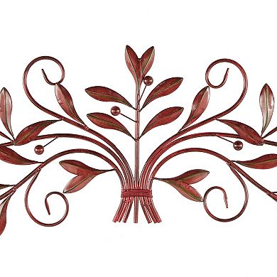Stella & Eve Metal Long Scrolled Wall Decor with Beaded Accents