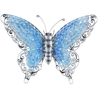Stella & Eve Metal Cutout Butterfly Wall Decor with Scroll Details