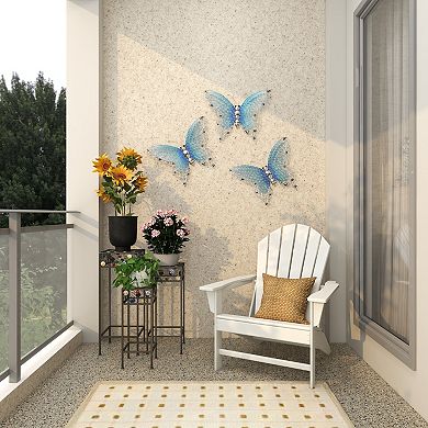 Stella & Eve Metal Cutout Butterfly Wall Decor with Scroll Details