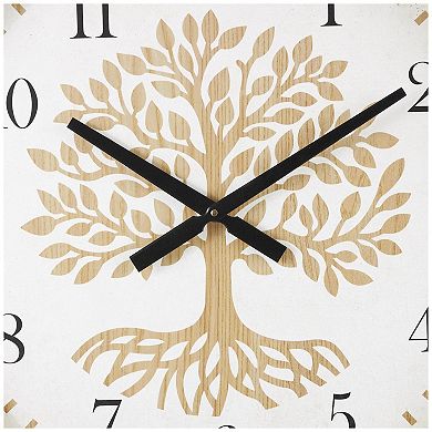 Stella & Eve Wooden Decorative Tree Design Wall Clock