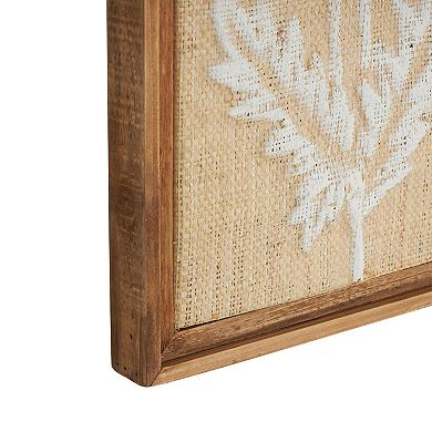 Stella & Eve Floral Design Wood Textured Wall Decor Set of 2