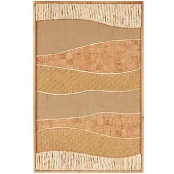 Stella & Eve Dimensional Wavy Mixed Media Wall Decor