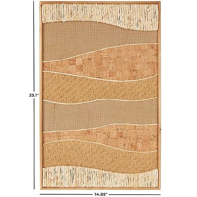 Stella & Eve Dimensional Wavy Mixed Media Wall Decor