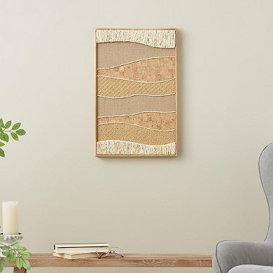 Stella & Eve Dimensional Wavy Mixed Media Wall Decor