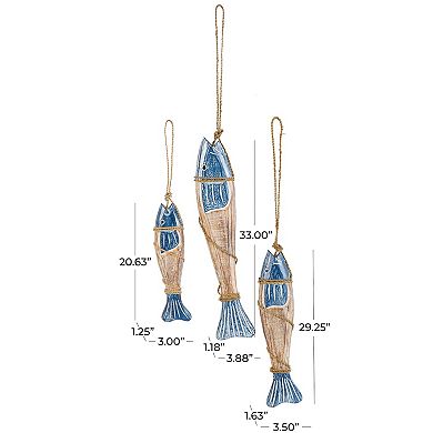 Stella & Eve 3-pc. Wood Fish Wall Decor Set