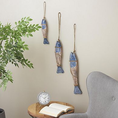 Stella & Eve 3-pc. Wood Fish Wall Decor Set