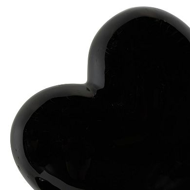 Stella & Eve Ceramic Slanted Heart Wall Decor Set of 3