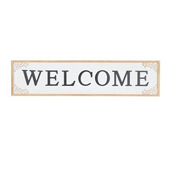 Stella & Eve Wooden Welcome Home Wall Decor with Scroll Details