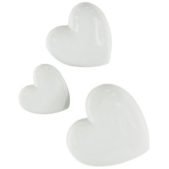 Stella & Eve Ceramic Heart Wall Decor Set of 3