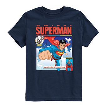Boys 8-20 DC Comics Comic Book Cover Graphic Tee