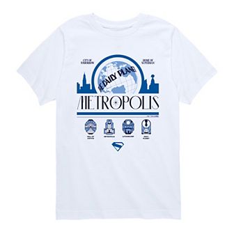 Boys 8-20 DC Comics The Daily Planet Metropolis Graphic Tee