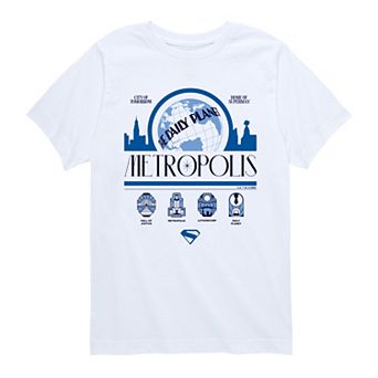 Boys 8-20 DC Comics The Daily Planet Metropolis Graphic Tee