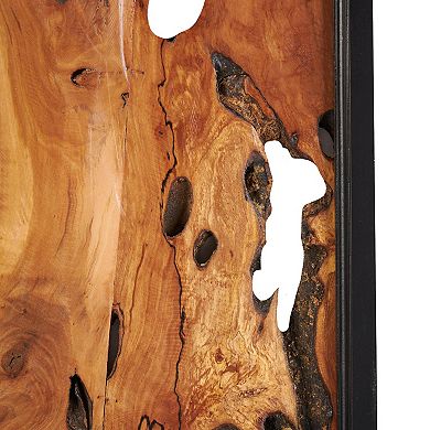 Stella & Eve Live Edge Wood Wall Decor Set of 2 with Black Frames