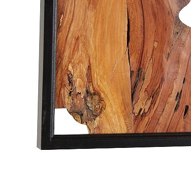Stella & Eve Live Edge Wood Wall Decor Set of 2 with Black Frames