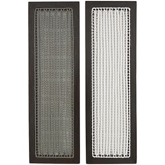 Stella & Eve 2 pc Woven Mango Wood Wall Decor