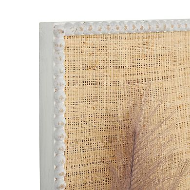 Stella & Eve 3D Pampas Stem 2-pc. set Framed Wall Decor with Textured Backing and Beaded Frame