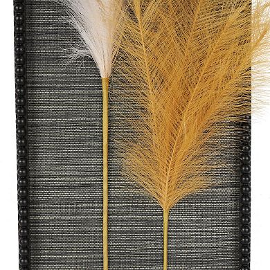 Stella & Eve 3D Pampas Stem 2-pc. set Framed Wall Decor with Textured Backing and Beaded Frame