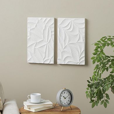Stella & Eve Metal Embossed 17.5 inch Wall Decor Set of 2