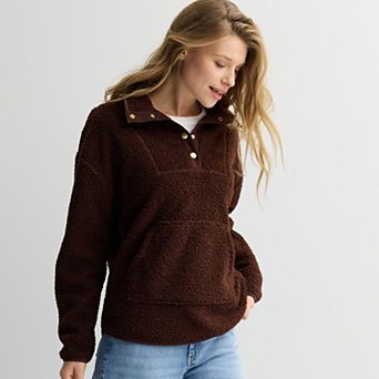 Women's Sonoma Goods For Life® Faux Shearling Pullover